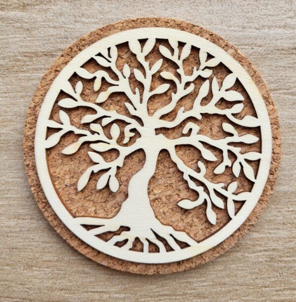 Tree of Life Cork Coaster